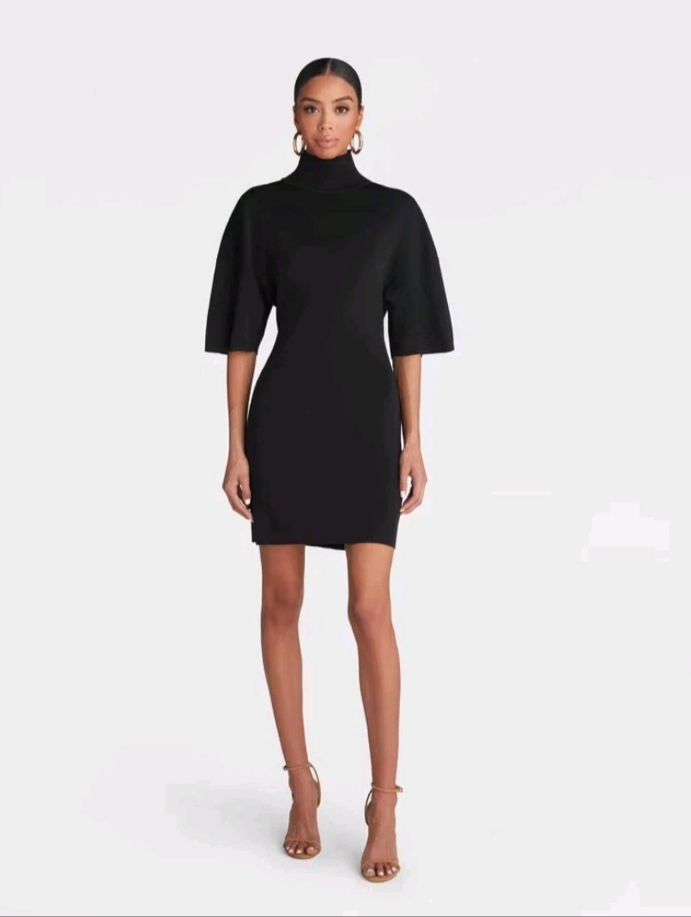 KBB by KAHLANA Women's Short Sleeve 'The Laceback Mini Dress' - Black M